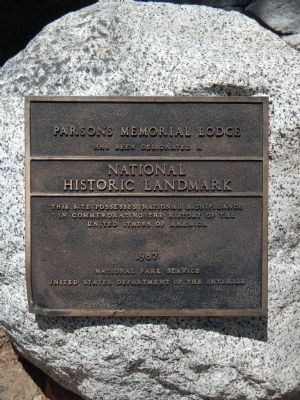 Parsons Memorial Lodge Marker image. Click for full size.