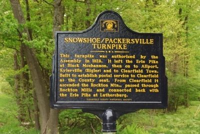 Snowshoe/Packersville Turnpike Marker. Click for full size. Snowshoe/Packersville Turnpike Marker image. Click for full size.