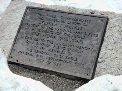 Tioga Pass Road Marker image. Click for full size.