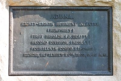 88th Indiana Infantry Marker image. Click for full size.