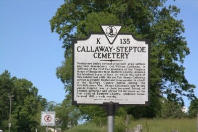 Callaway–Steptoe Cemetery Marker image. Click for full size.