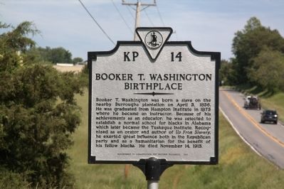 Booker T. Washington Birthplace Marker image. Click for full size.
