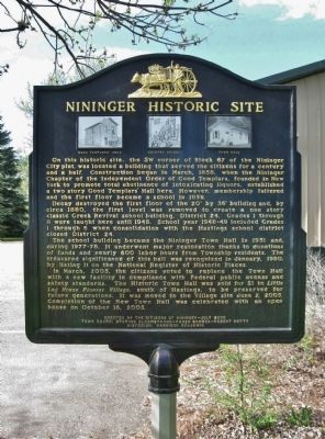 Nininger Historic Site Marker image. Click for full size.