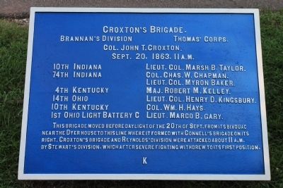 Croxton's Brigade. Marker image. Click for full size.