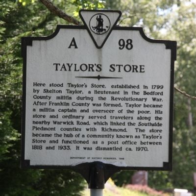 Taylor’s Store Marker. Click for full size. Taylor’s Store Marker image. Click for full size.