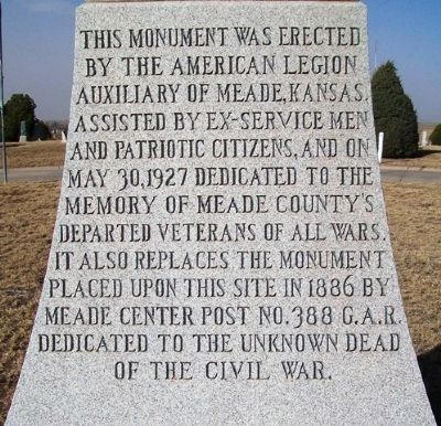 Veterans Memorial History image. Click for full size.
