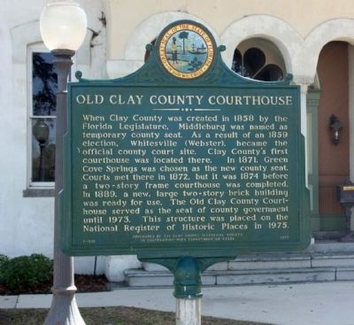 Old Clay County Courthouse Marker image. Click for full size.