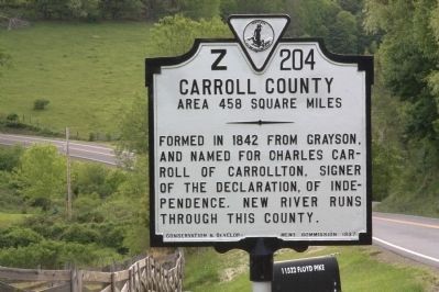 Caroll County Face of Marker image. Click for full size.