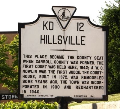 Hillsville Marker image. Click for full size.