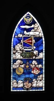 355th Fighter Group Stained Glass window at nearby Chapel of the Fallen Eagles. Click for full size. 355th Fighter Group Stained Glass window at nearby Chapel of the Fallen Eagles image. Click for full size.