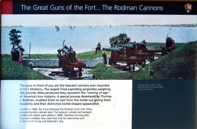 The Great Guns of the Fort... The Rodman Guns Marker image. Click for full size.