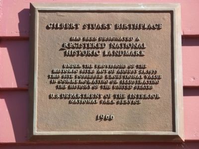 Gilbert Stuart Birthplace Marker image. Click for full size.