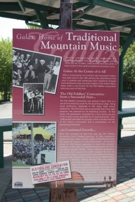 Galax: Home of Traditional Mountain Music Marker image. Click for full size.