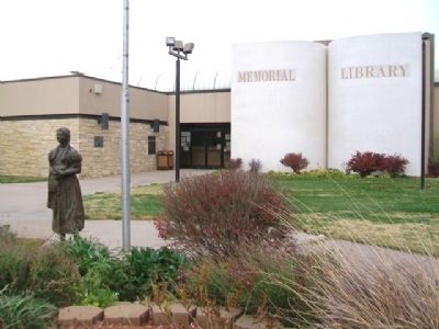 Liberal Memorial Library and Markers image. Click for full size.