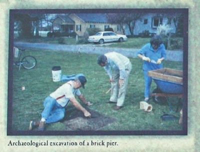Archaeological excavations of a brick pier image. Click for full size.