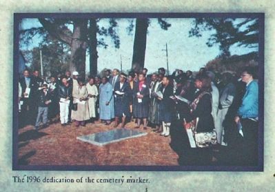 The 1996 dedication of the cemetery marker image. Click for full size.