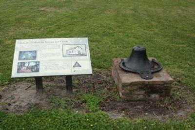 Bath African Methodist Episcopal Zion Church Marker and cast iron bell, as mentioned image. Click for full size.