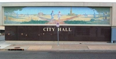 International Pancake Day Race Mural at City Hall image. Click for full size.