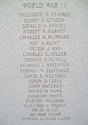 Seward County War Dead and Missing in Action WWII Honor Roll image. Click for full size.