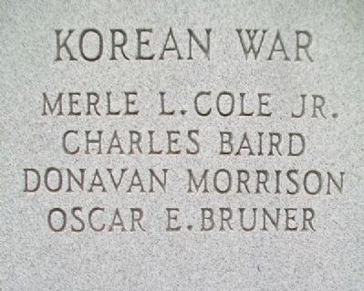 Seward County War Dead and Missing in Action Korean War Honor Roll image. Click for full size.