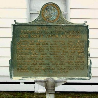Mount Zion Baptist Church and Swift Creek Cemetery Marker image. Click for full size.