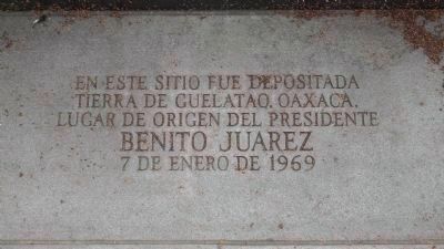 Juarez Memorial: center, west base image. Click for full size.