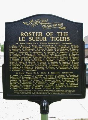 Roster of the Le Sueur Tigers Marker image. Click for full size.