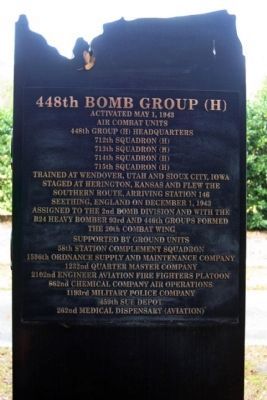 448th Bomb Group Marker back side image. Click for full size.