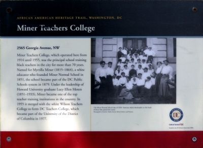 Miner Teachers College Marker image. Click for full size.