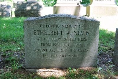 Ethelbert Nevin Original Burial Site image. Click for full size.
