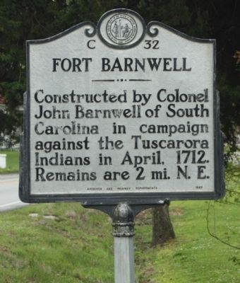 Fort Barnwell Marker image. Click for full size.