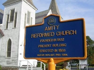 Amity Reformed Church Marker image. Click for full size.