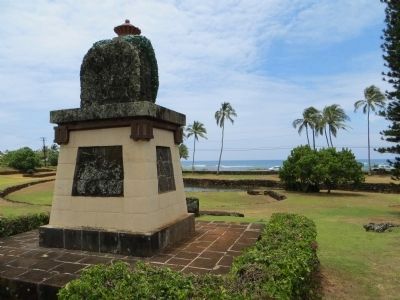 Rear of: Prince Kūhiō Birthplace & Park Marker image. Click for full size.
