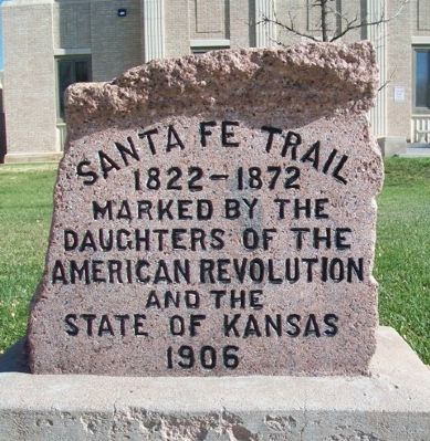 Santa Fe Trail Marker. Click for full size. Santa Fe Trail Marker image. Click for full size.