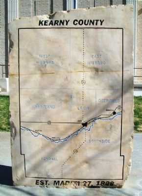 Kearny County Map at Courthouse image. Click for full size.