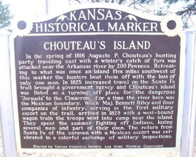 Chouteau's Island Marker image. Click for full size.