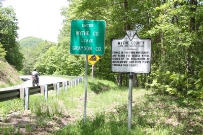 Wythe County / Grayson County Marker. Click for full size. Wythe County / Grayson County Marker image. Click for full size.