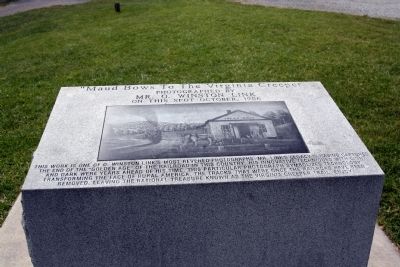 “Maud Bows to The Virginia Creeper” Marker. Click for full size. “Maud Bows to The Virginia Creeper” Marker image. Click for full size.