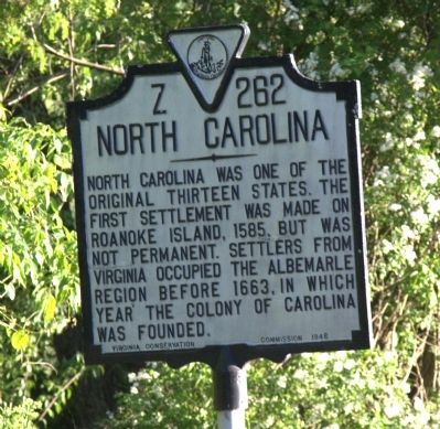 North Carolina Face of Marker. Click for full size. North Carolina Face of Marker image. Click for full size.