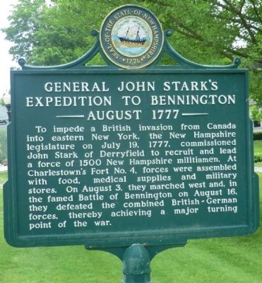 General John Stark's Expedition to Bennington Marker. Click for full size. General John Stark's Expedition to Bennington Marker image. Click for full size.