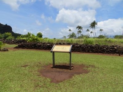 Poli'auh Heiau Marker image. Click for full size.