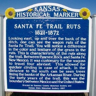Santa Fe Trail Ruts Marker image. Click for full size.