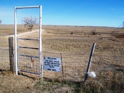 Walk to Santa Fe Trail Ruts. Click for full size. Walk to Santa Fe Trail Ruts image. Click for full size.