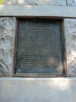 Cherokee Indian Memorial Marker. Click for full size. Cherokee Indian Memorial Marker image. Click for full size.