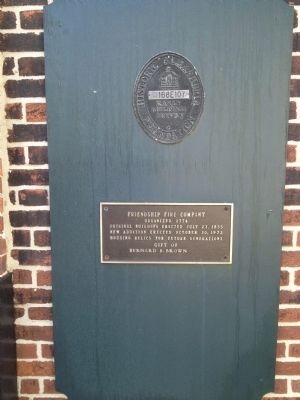 Friendship Fire Company Marker image. Click for full size.