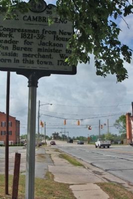 C. C. Cambreleng Marker looking south on Bridge Street image. Click for full size.