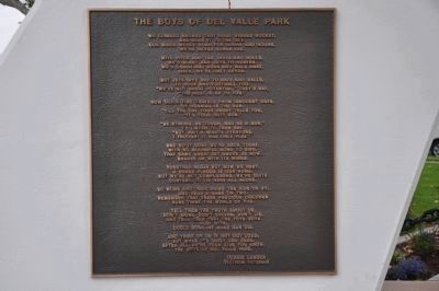 The Boys of Del Valle Park Marker [bottom right] image. Click for full size.