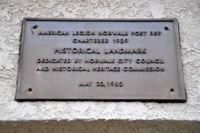 American Legion Norwalk Post 359 Marker image. Click for full size.