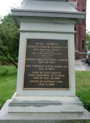 Rear Admiral Charles Edgar Clark U.S.N. Marker image. Click for full size.