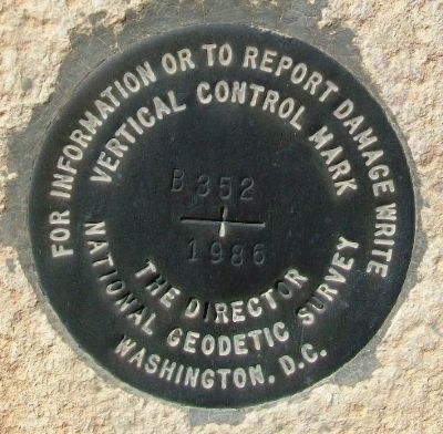 National Geodetic Survey Vertical Control Mark image. Click for full size.